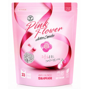 Капсули для прання універсальні Top Step Pink Flower, 33 шт.